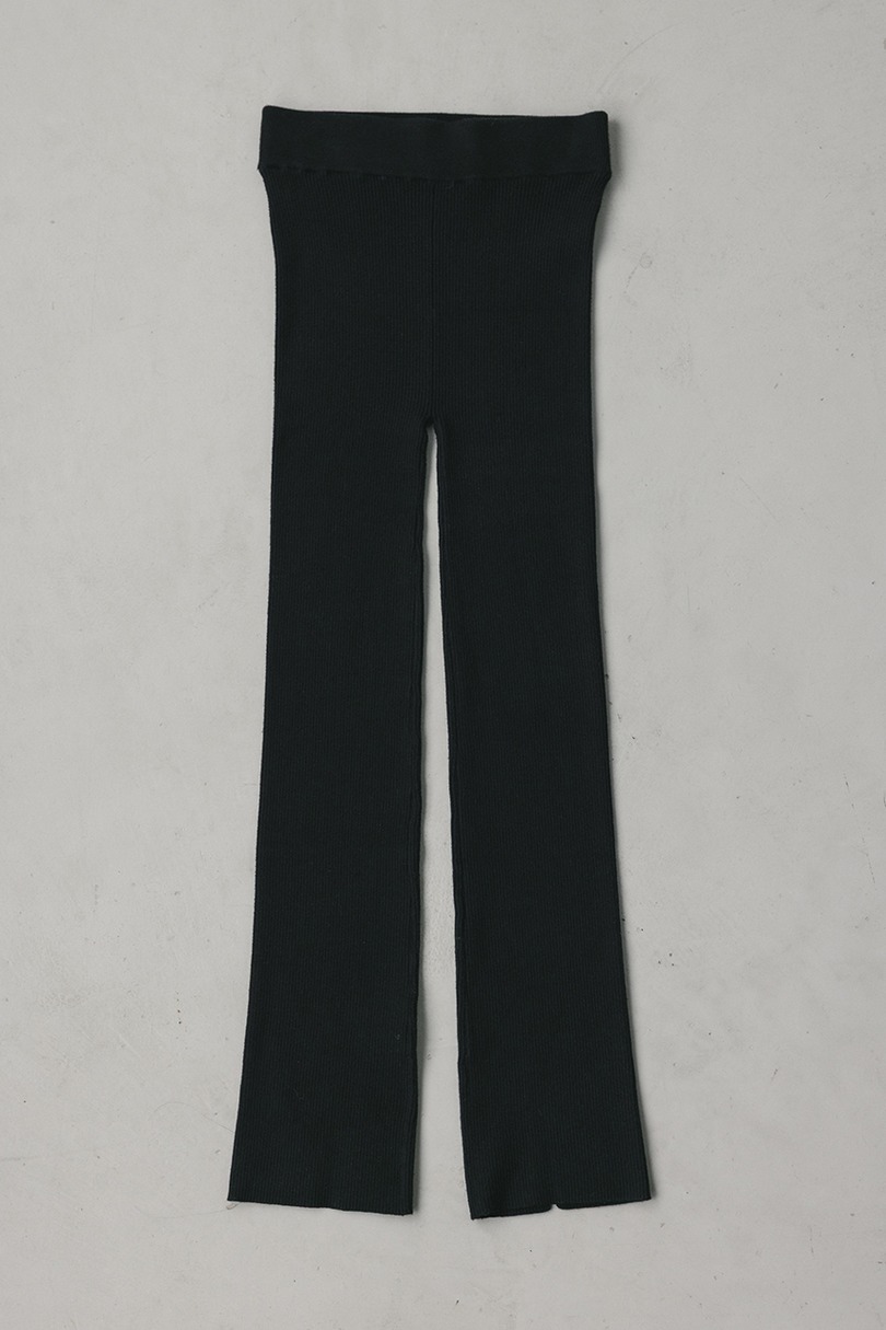 バックスリットニットレギンスパンツ 詳細画像 BLK 4