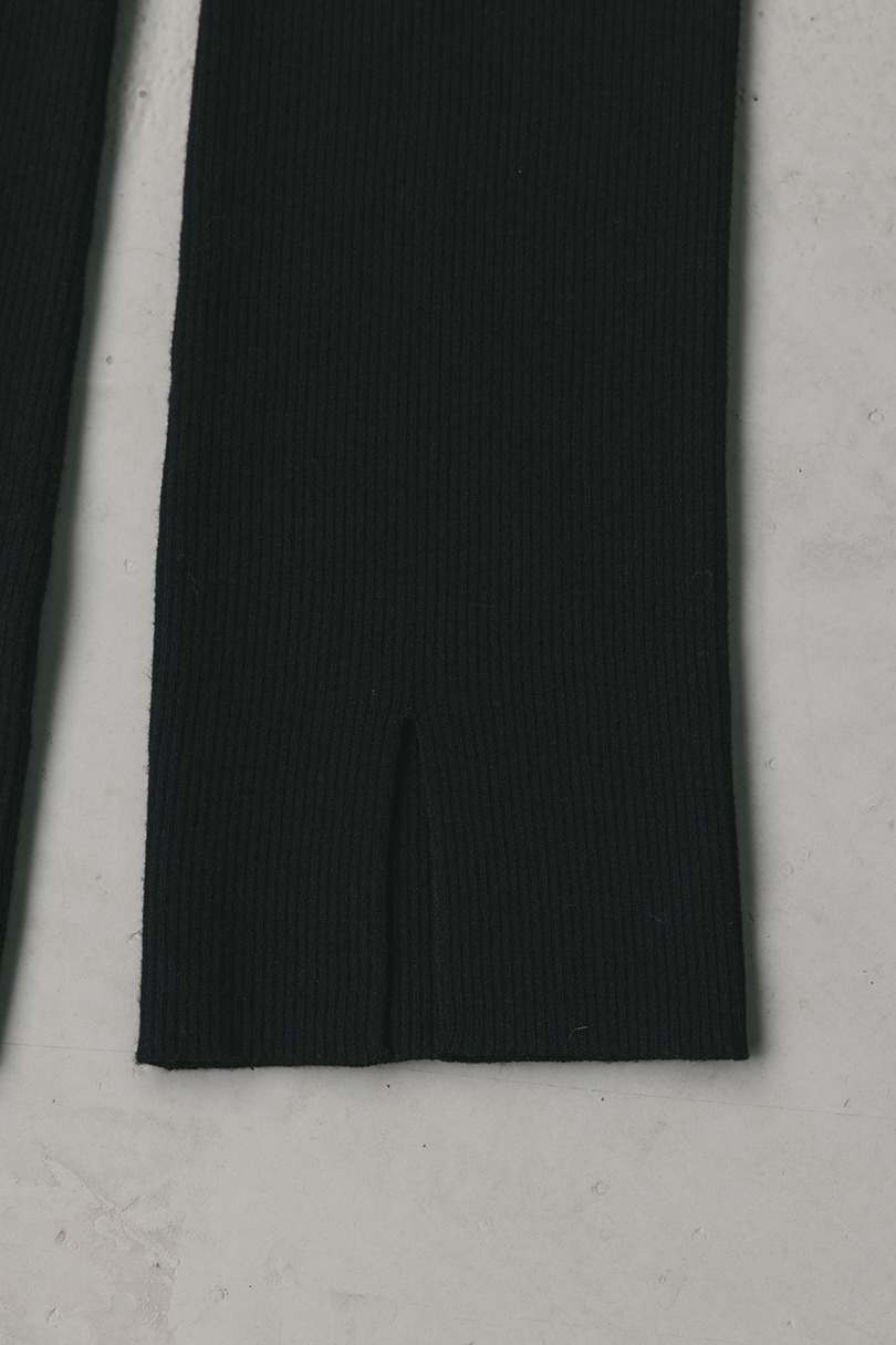 バックスリットニットレギンスパンツ 詳細画像 BLK 7