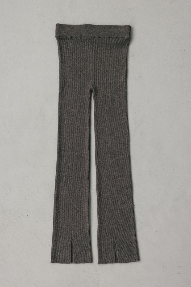 バックスリットニットレギンスパンツ 詳細画像 GRY 3