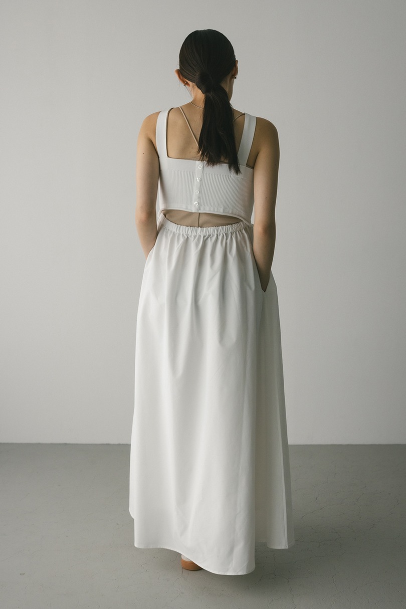 バックオープンコンビネーションワンピース 詳細画像 WHT 4