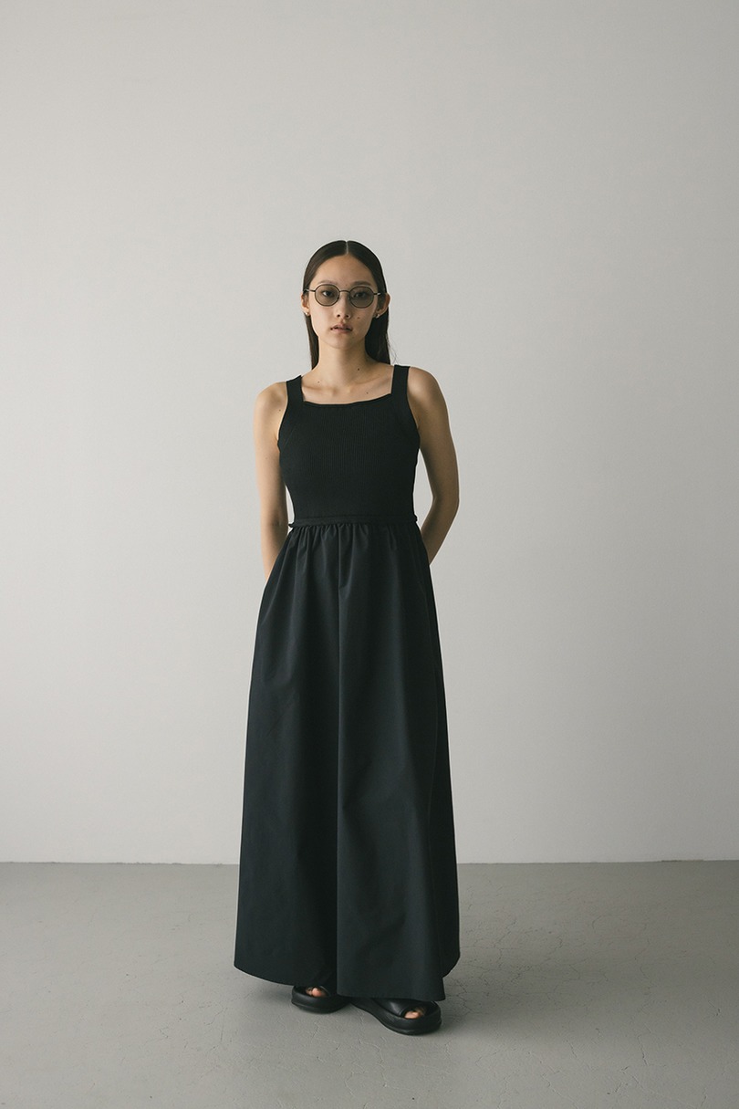 バックオープンコンビネーションワンピース 詳細画像 BLK 2