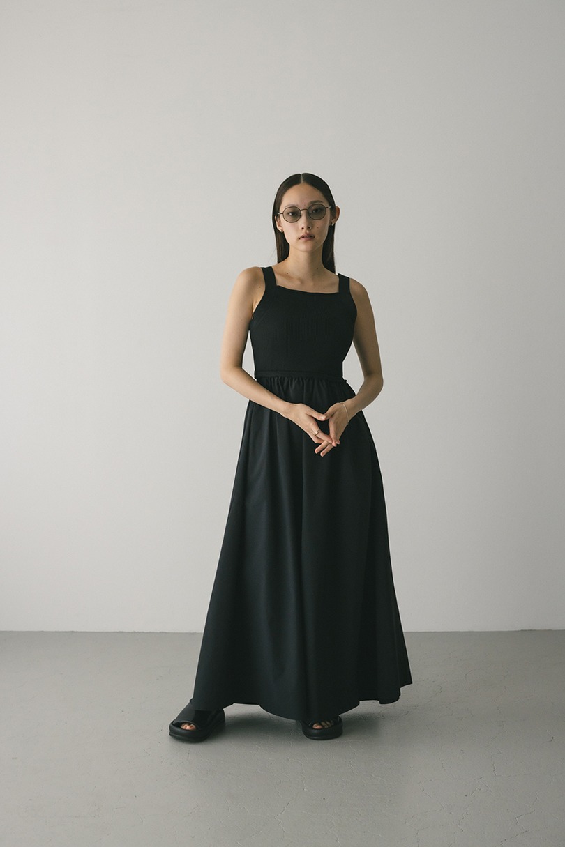 バックオープンコンビネーションワンピース 詳細画像 BLK 3