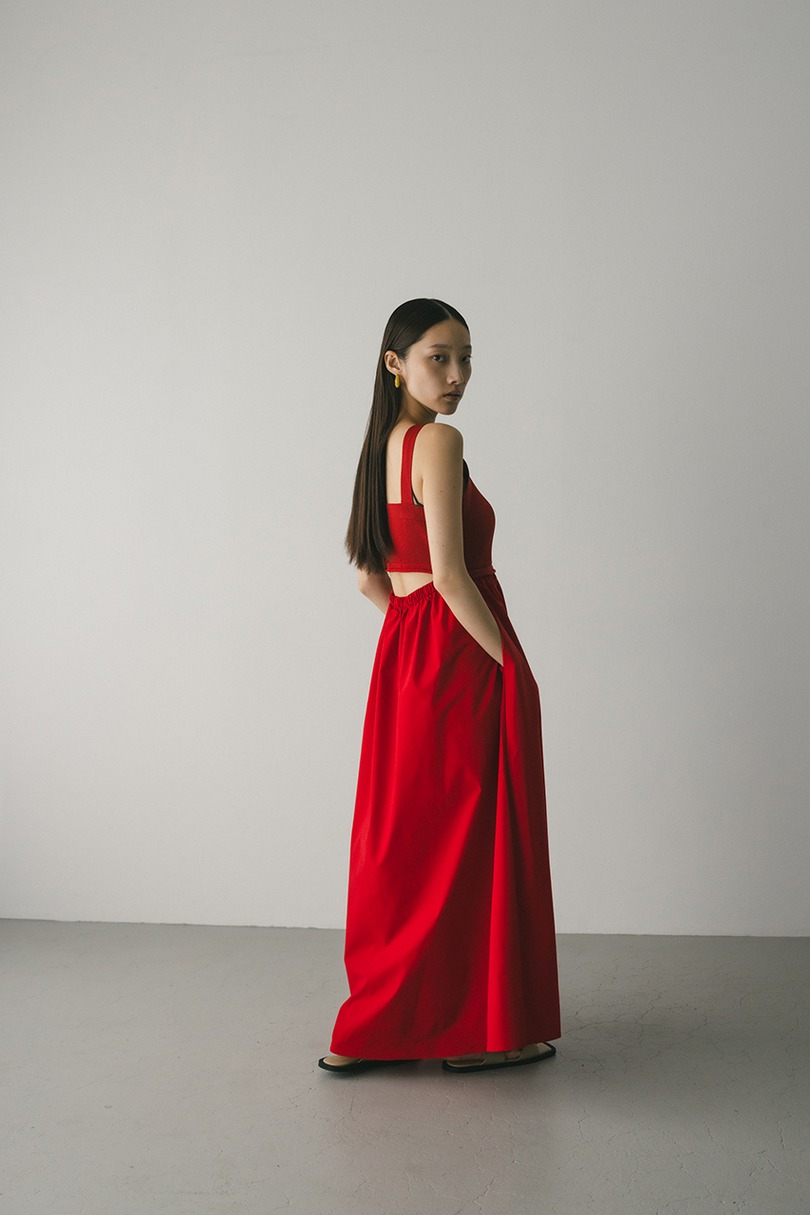 バックオープンコンビネーションワンピース 詳細画像 RED 3