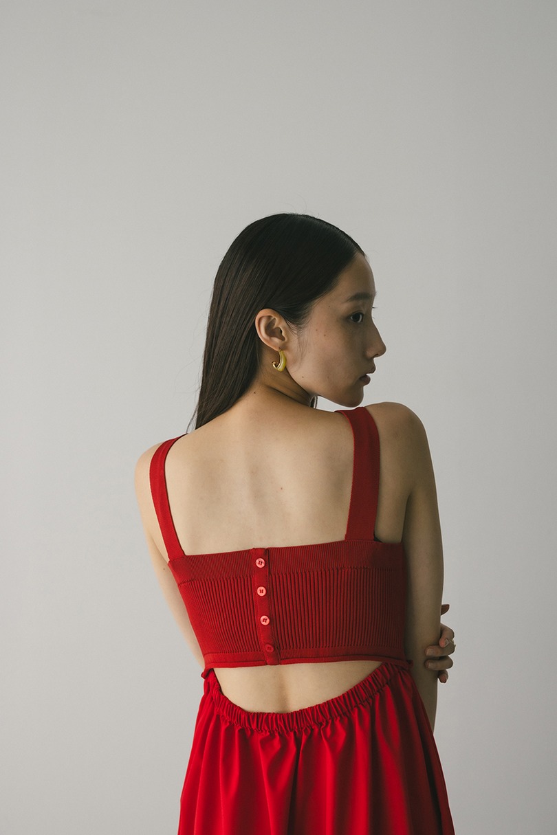 バックオープンコンビネーションワンピース 詳細画像 RED 5