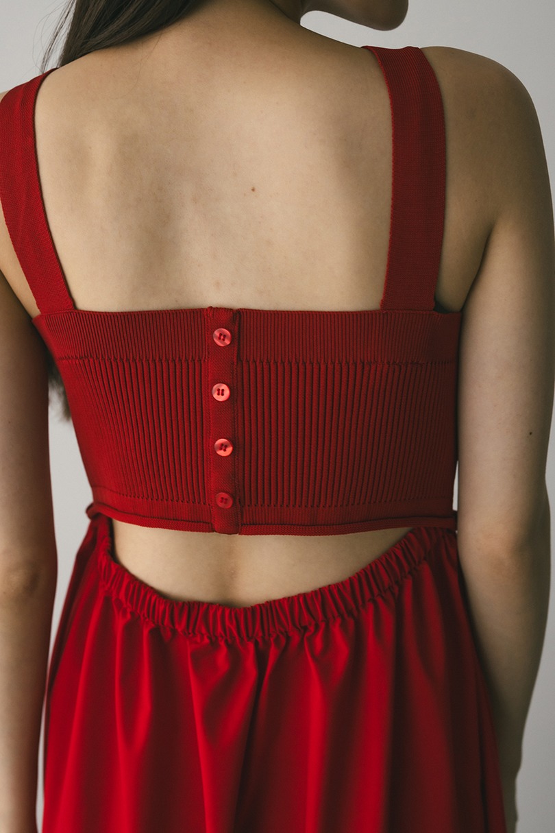 バックオープンコンビネーションワンピース 詳細画像 RED 6