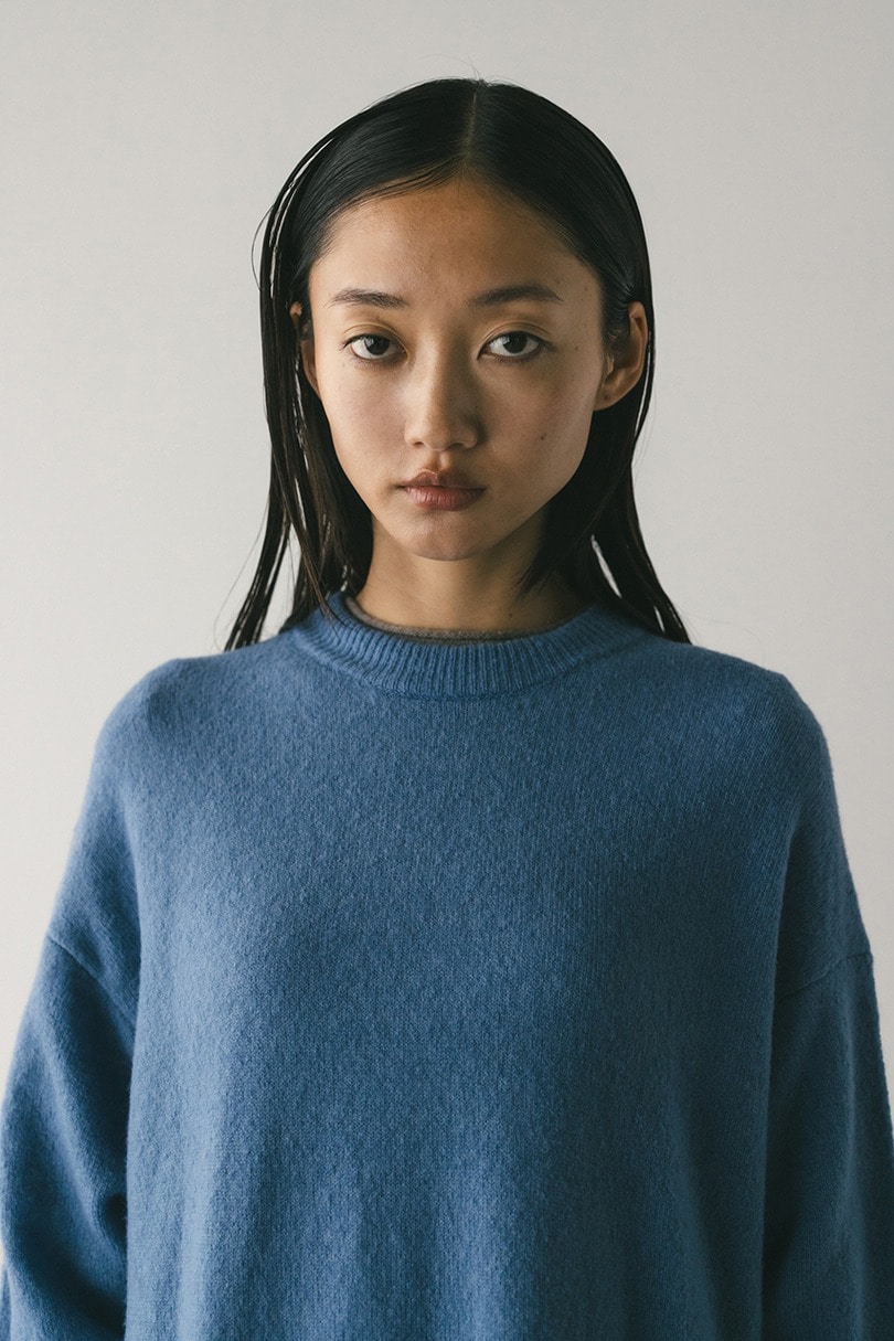 ルーズウールニットワンピース 詳細画像 BLU 4