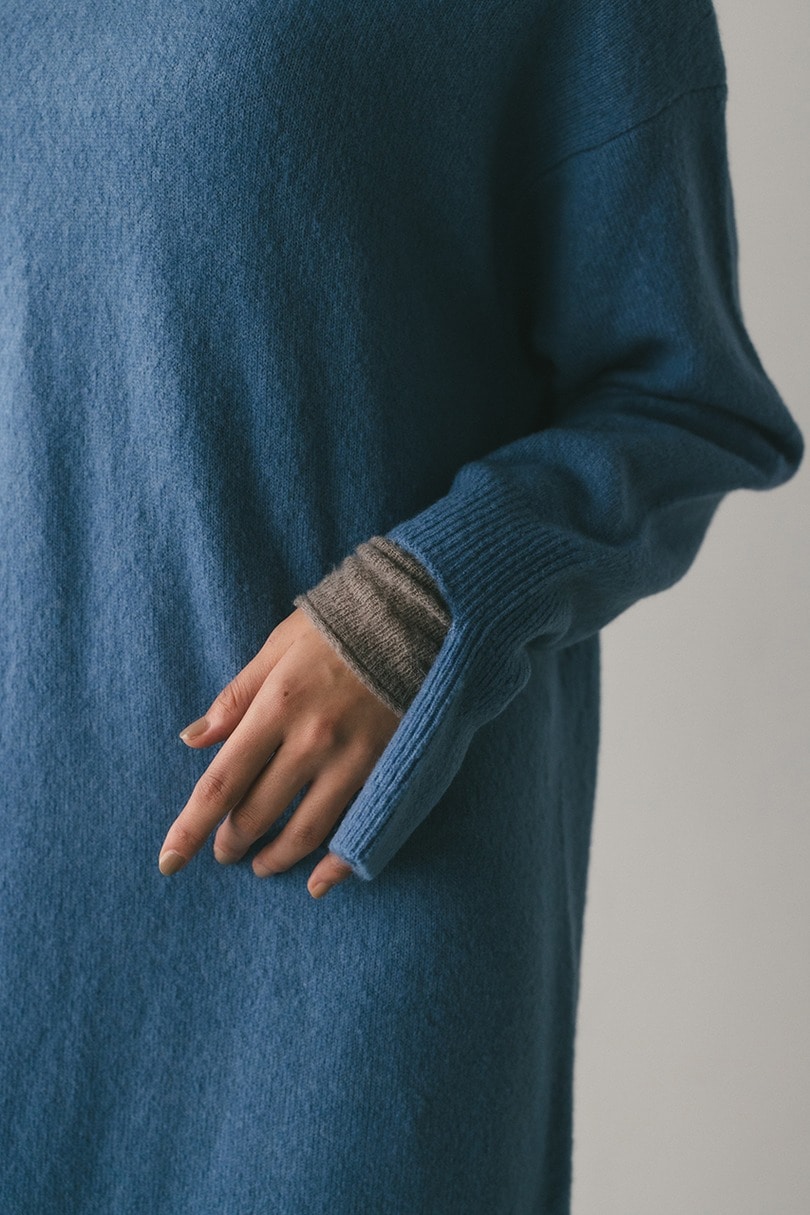 ルーズウールニットワンピース 詳細画像 BLU 5