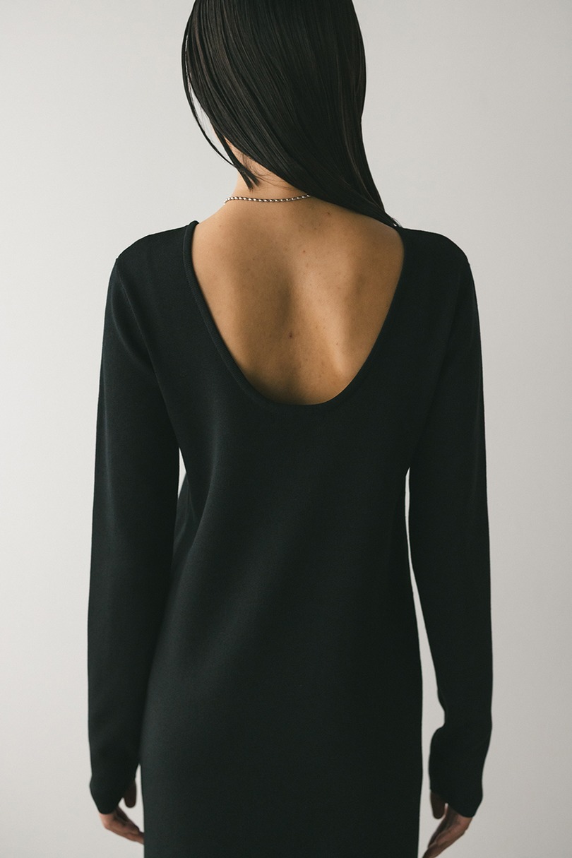 2ピースバルーンペプラムニットワンピース 詳細画像 BLK 14