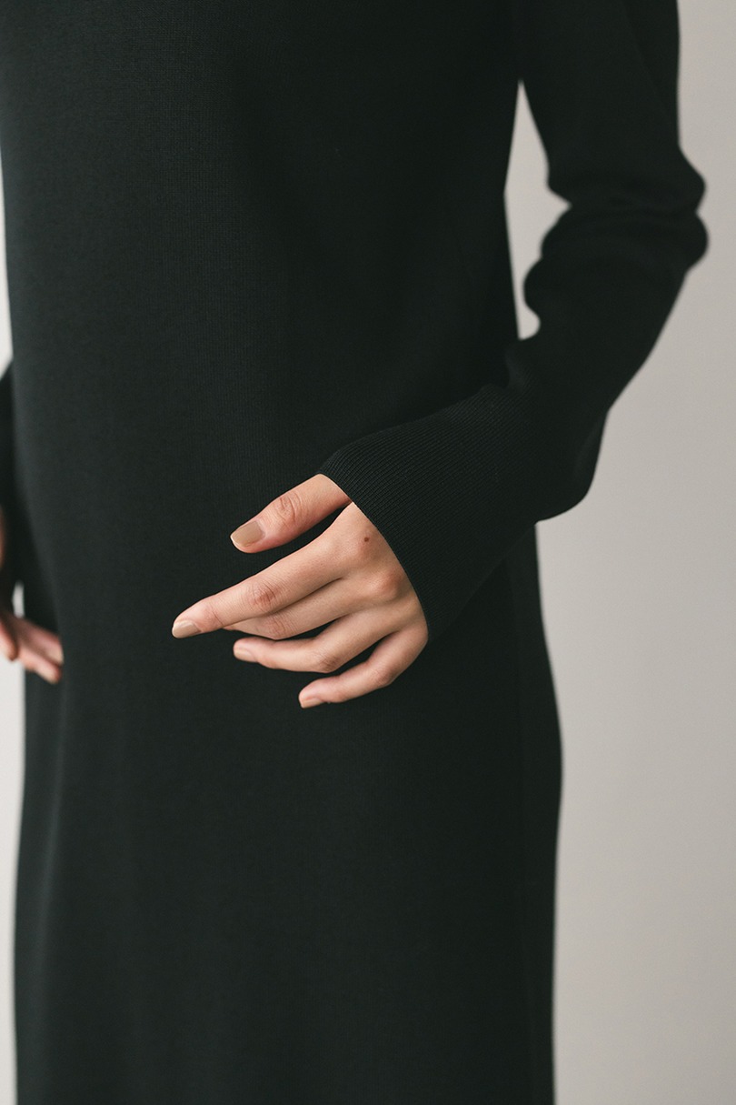 2ピースバルーンペプラムニットワンピース 詳細画像 BLK 6