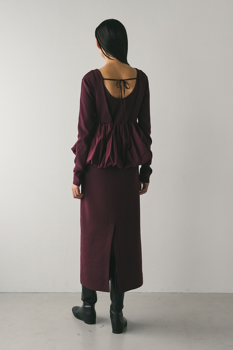 2ピースバルーンペプラムニットワンピース 詳細画像 BRD 10