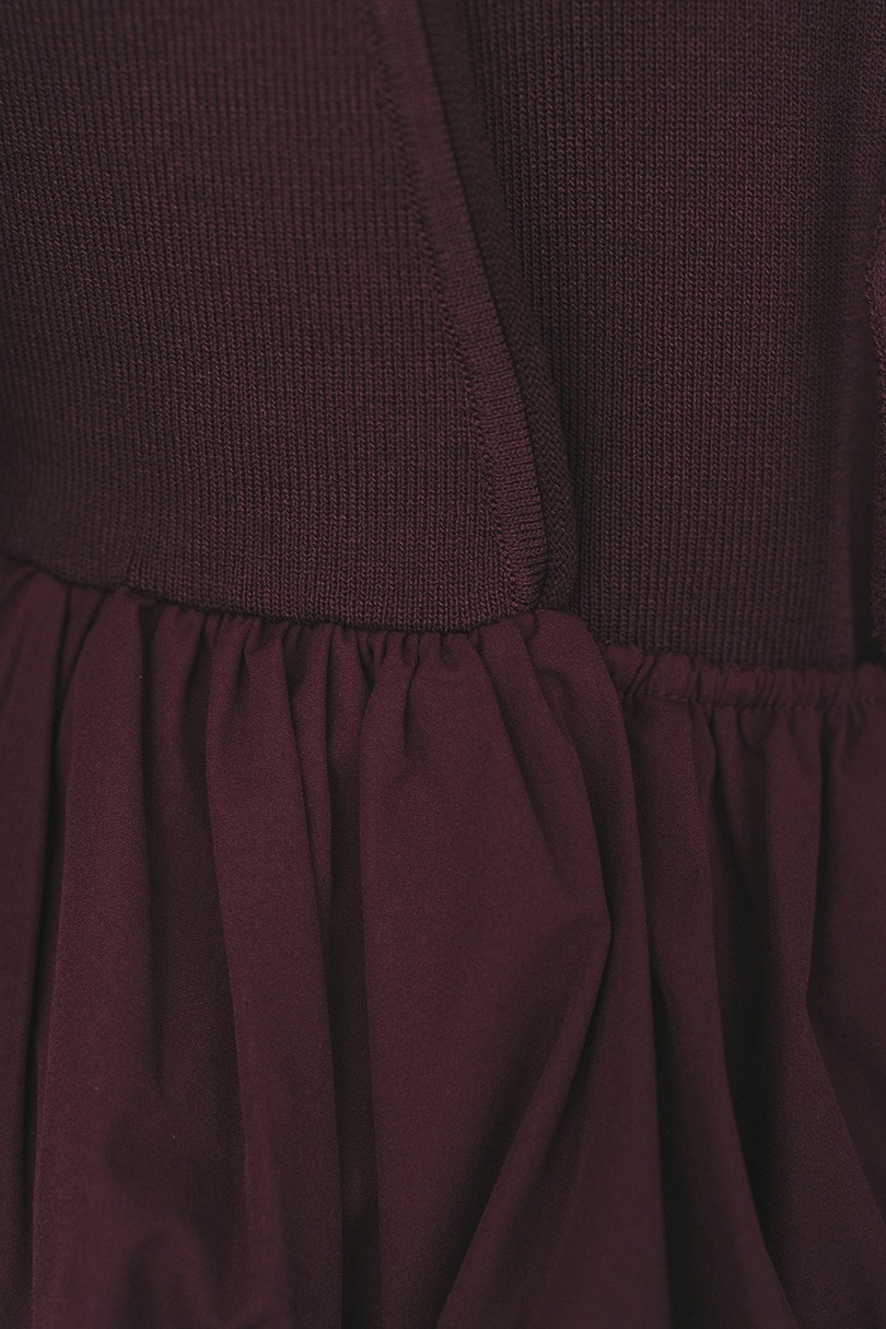 2ピースバルーンペプラムニットワンピース 詳細画像 BRD 15