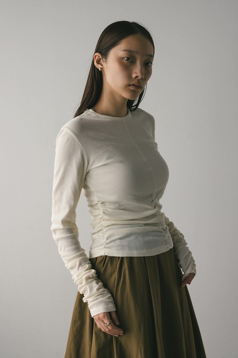 ギャザーソフトリブカットトップ