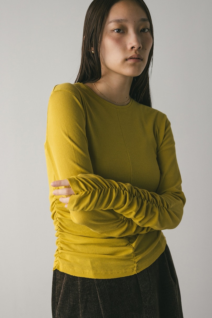 ギャザーソフトリブカットトップ