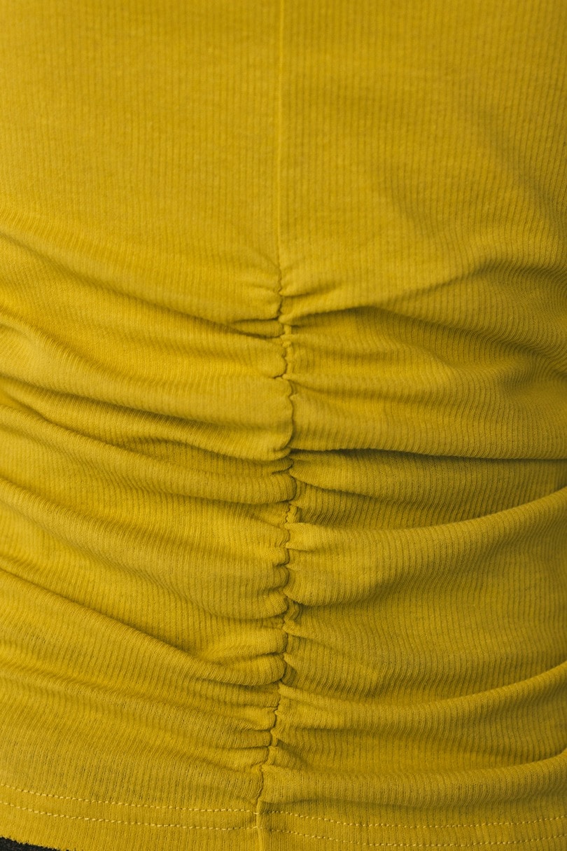 ギャザーソフトリブカットトップ 詳細画像 YEL 10