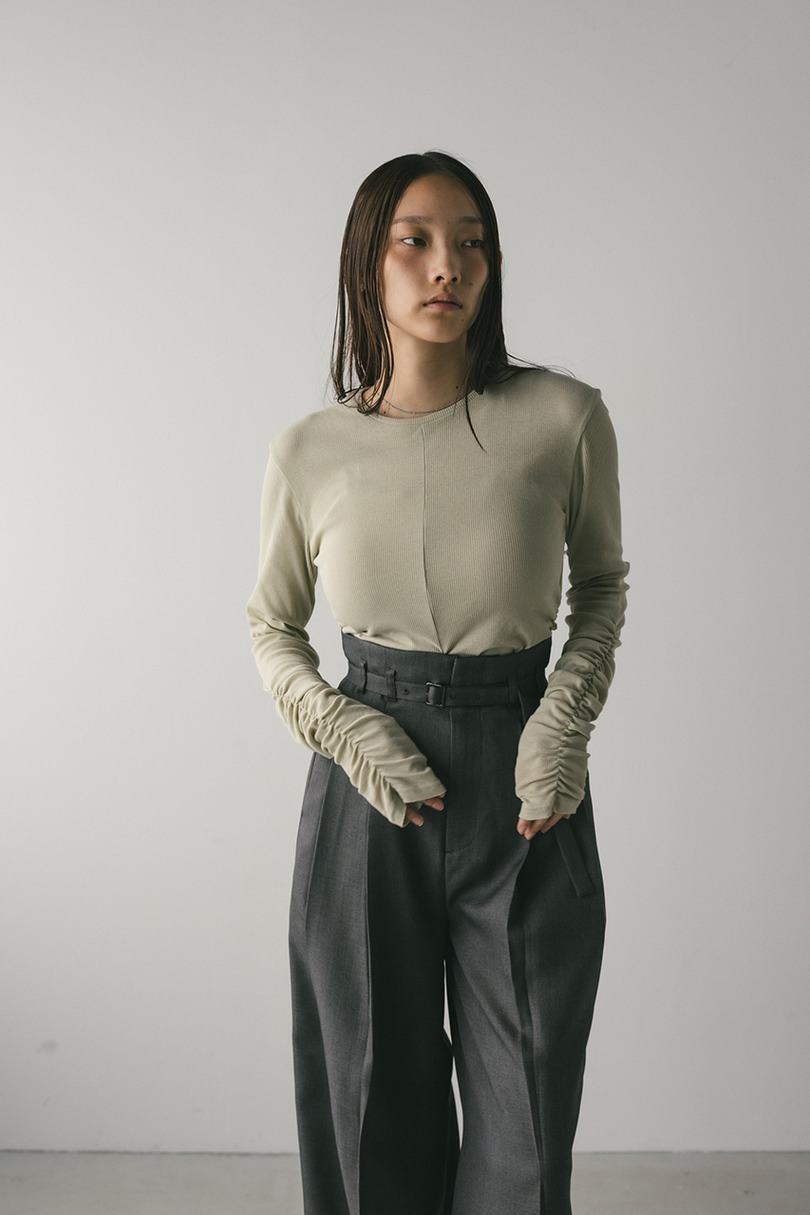 ギャザーソフトリブカットトップ