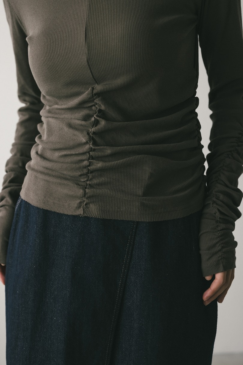 ギャザーソフトリブカットトップ 詳細画像 GRY 6