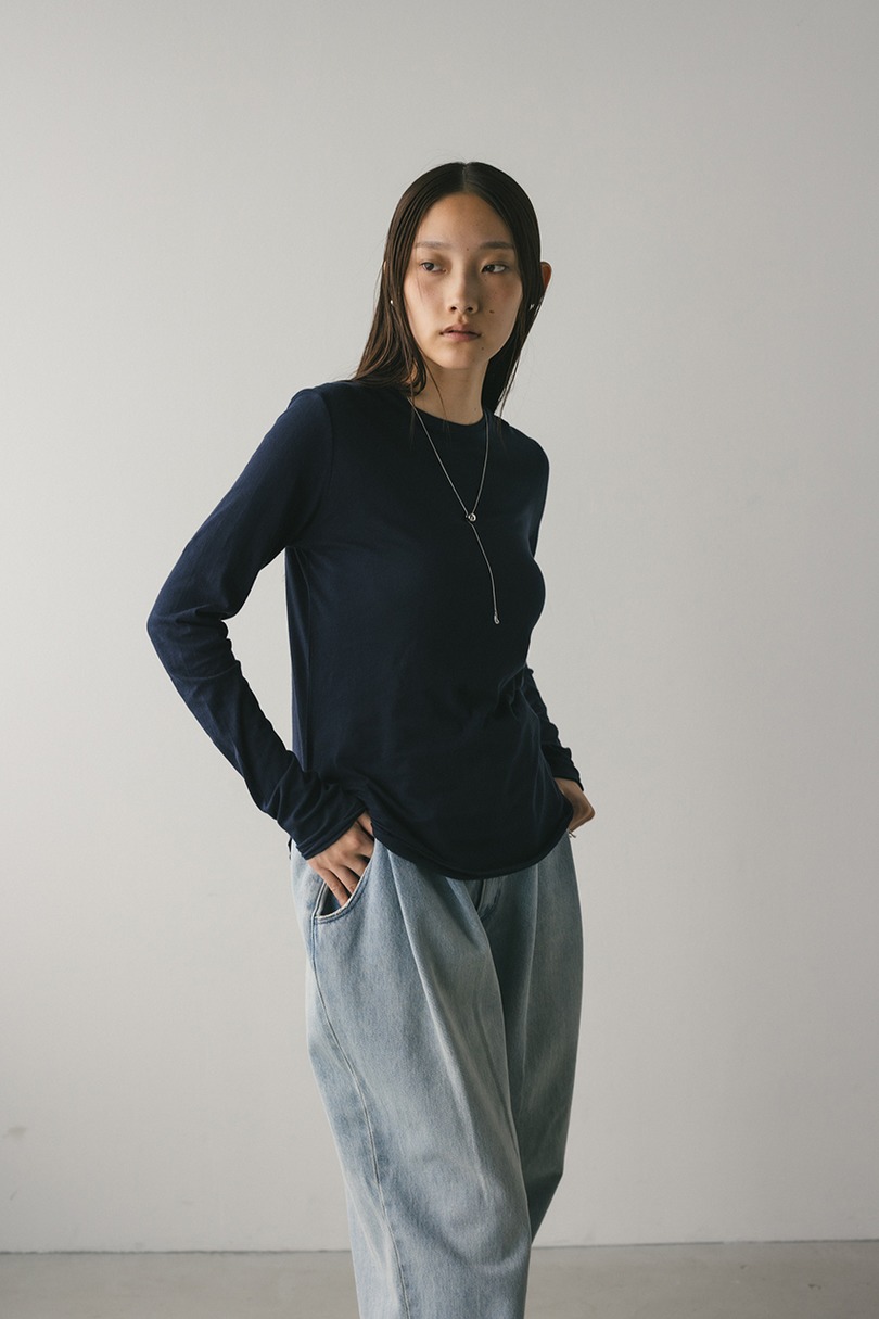 ロングスリーブスキントップ 詳細画像 NVY 4