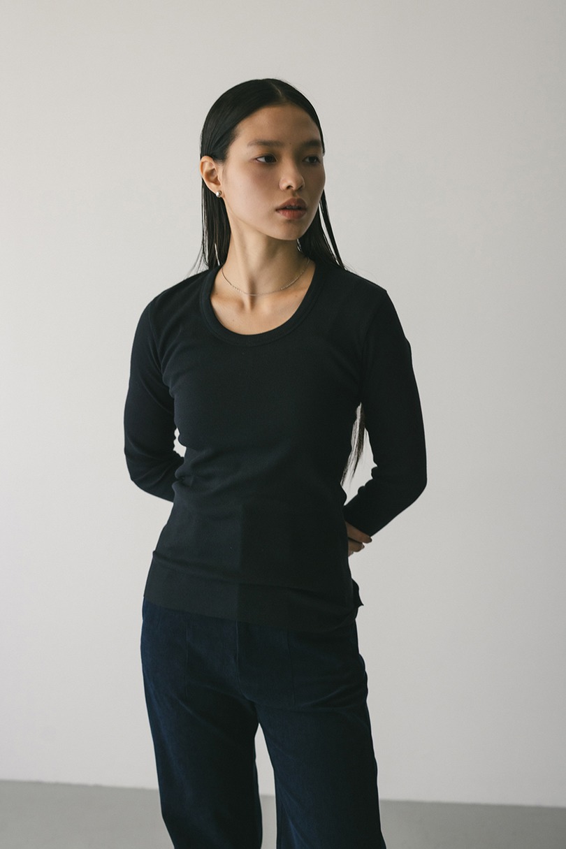 ラウンドネックロンT 詳細画像 BLK 3