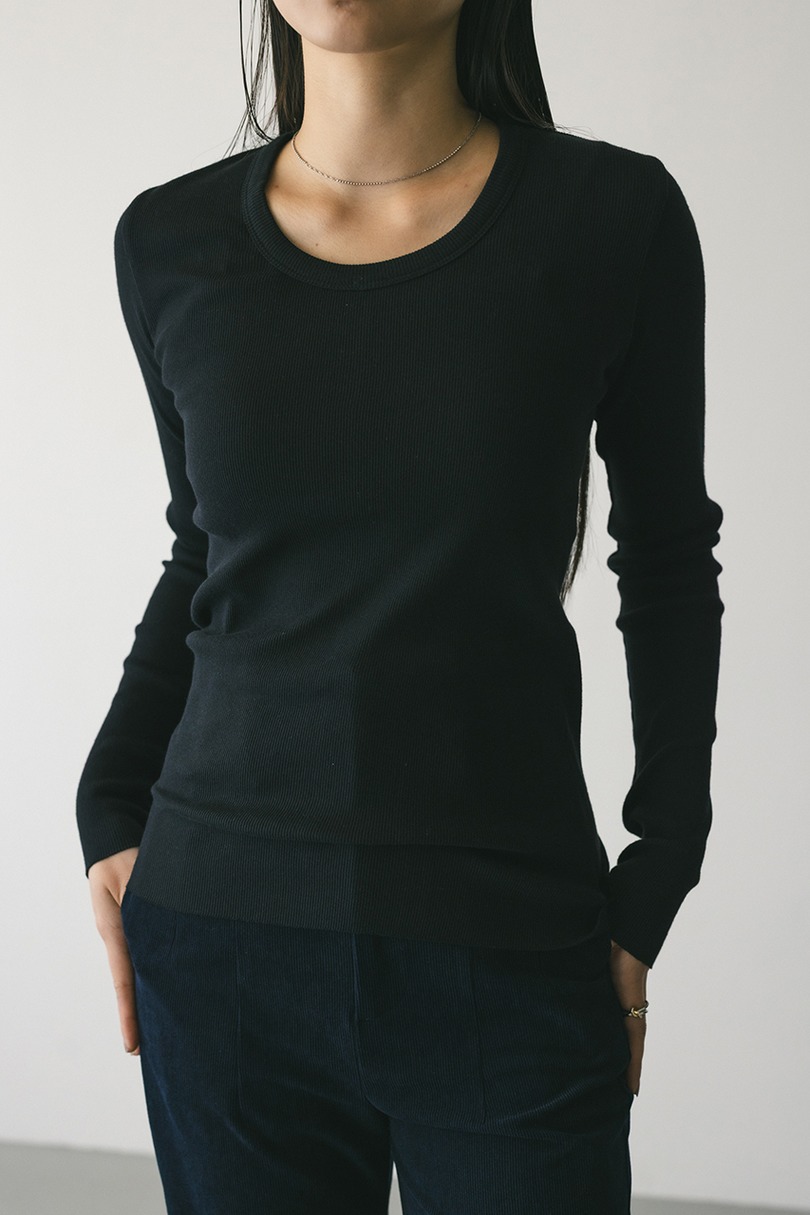 ラウンドネックロンT 詳細画像 BLK 4