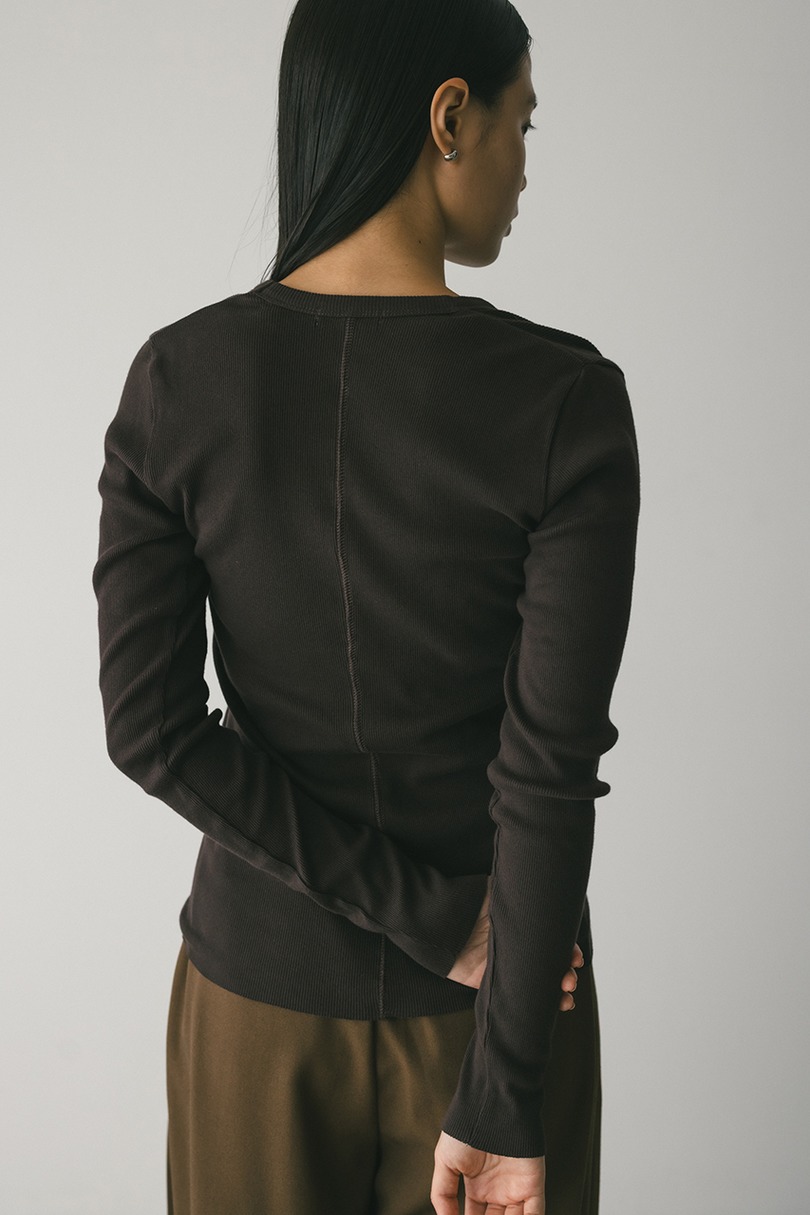 ラウンドネックロンT 詳細画像 BRN 5