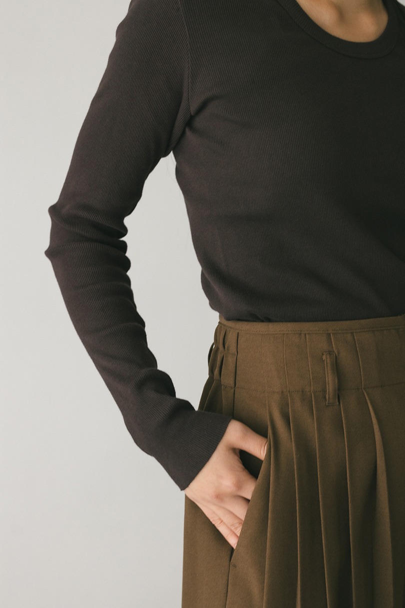 ラウンドネックロンT 詳細画像 BRN 6