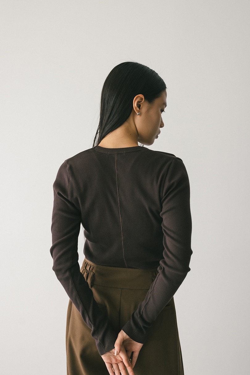 ラウンドネックロンT 詳細画像 BRN 7