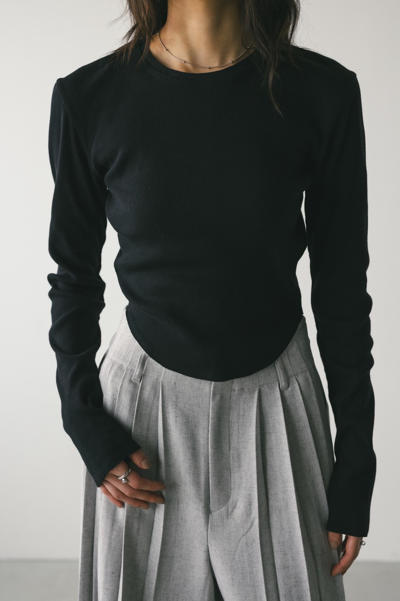 ヘムラウンドリブトップ 詳細画像 BLK 3