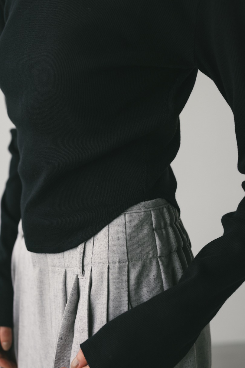 ヘムラウンドリブトップ 詳細画像 BLK 5