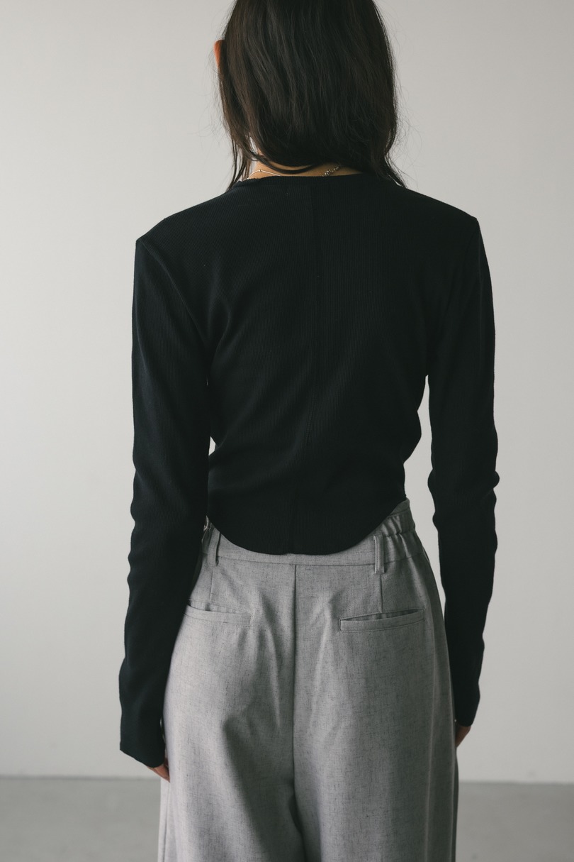 ヘムラウンドリブトップ 詳細画像 BLK 7