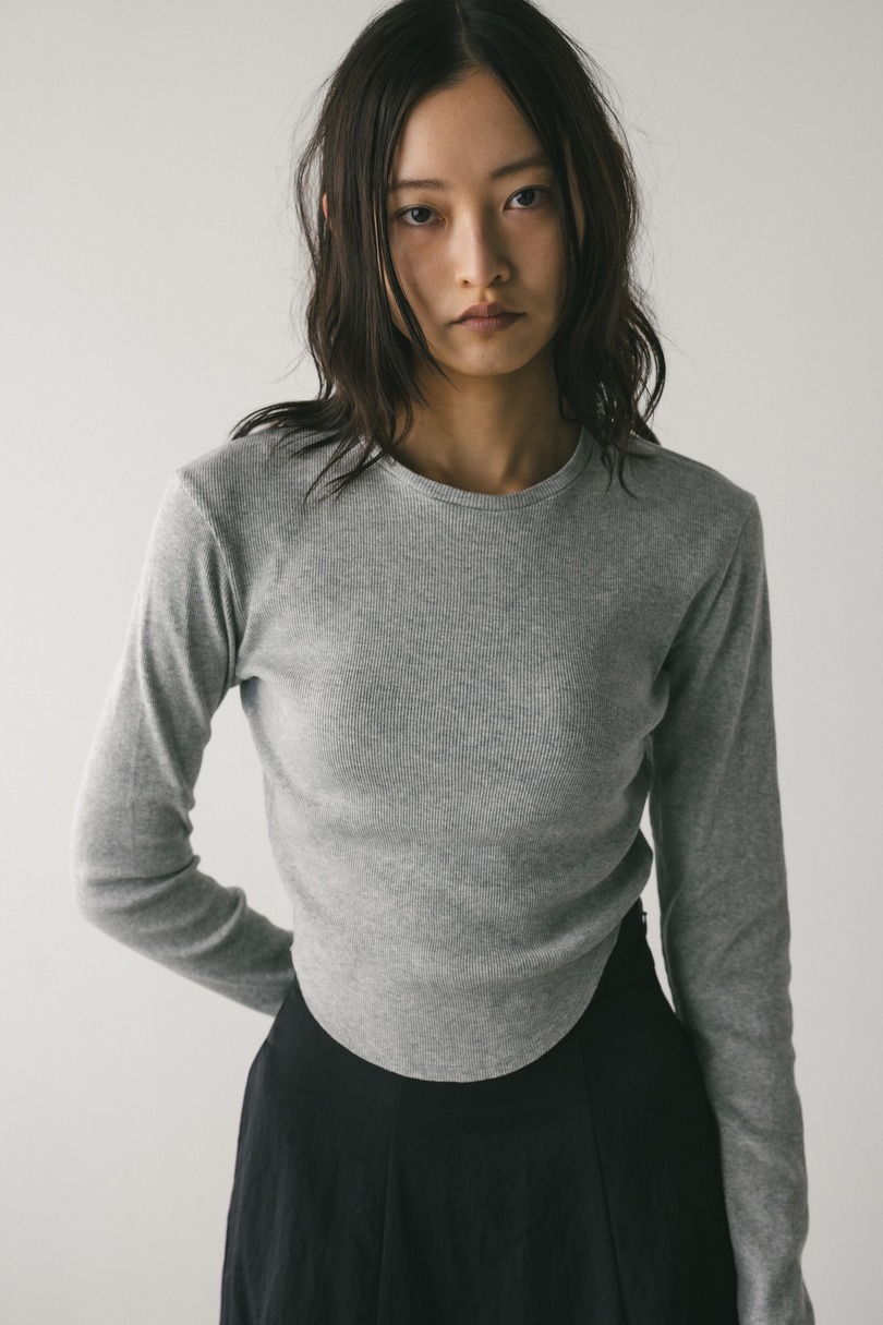 ヘムラウンドリブトップ 詳細画像 T.GRY 3