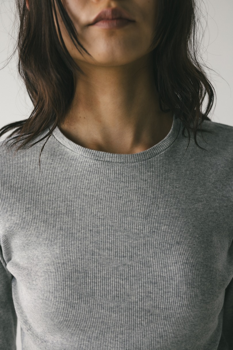 ヘムラウンドリブトップ 詳細画像 T.GRY 4