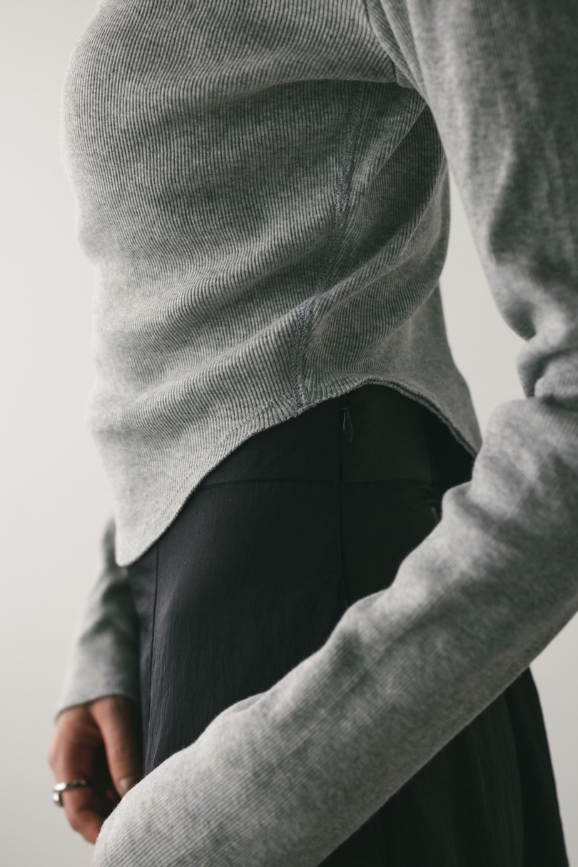 ヘムラウンドリブトップ 詳細画像 T.GRY 5