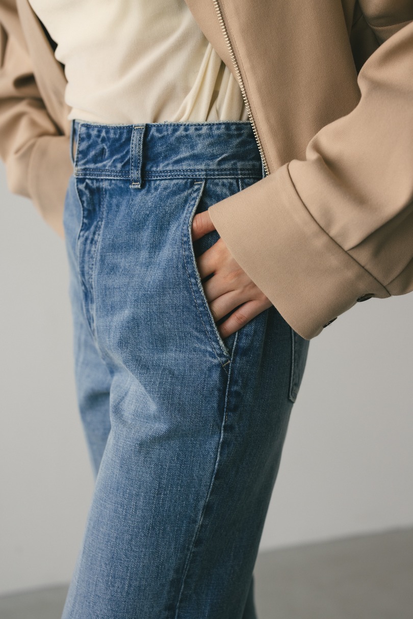 ヘムスリットストレートデニムパンツ 詳細画像 BLU 5