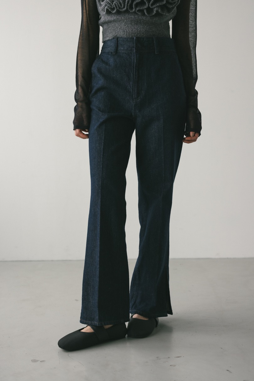 ヘムスリットストレートデニムパンツ 詳細画像 IDG 2