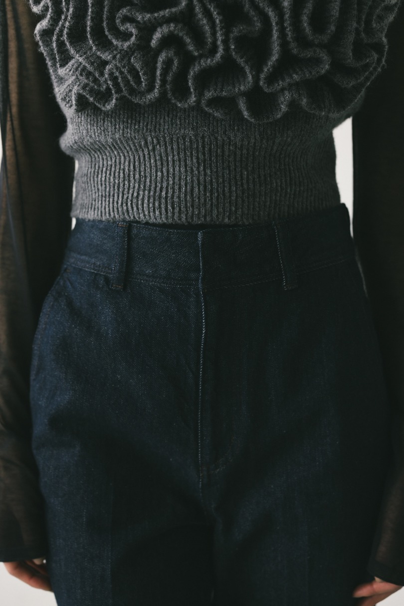 ヘムスリットストレートデニムパンツ 詳細画像 IDG 3