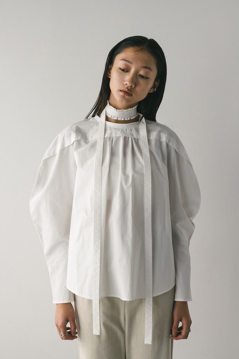 フリルチョーカーセットブラウス 詳細画像 WHT 4