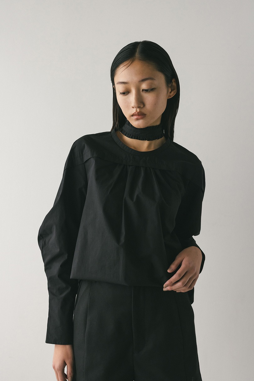 フリルチョーカーセットブラウス 詳細画像 BLK 3
