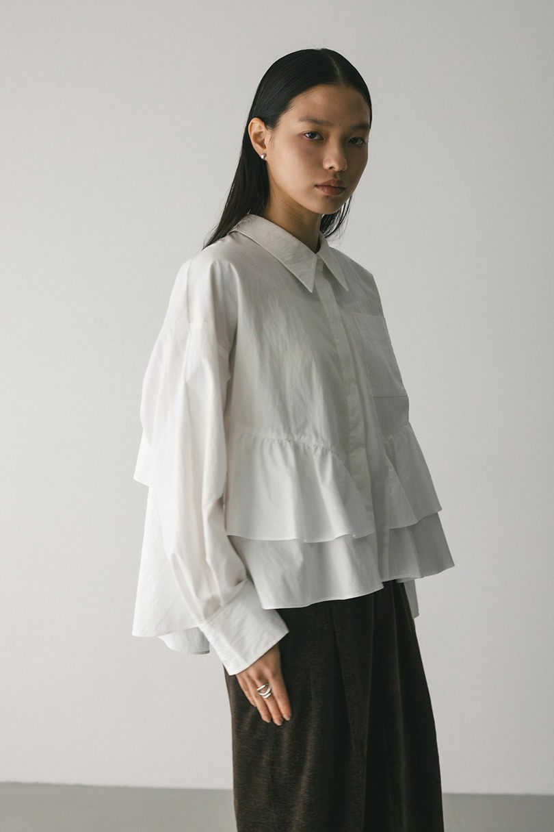 ティアードフリルシャツ