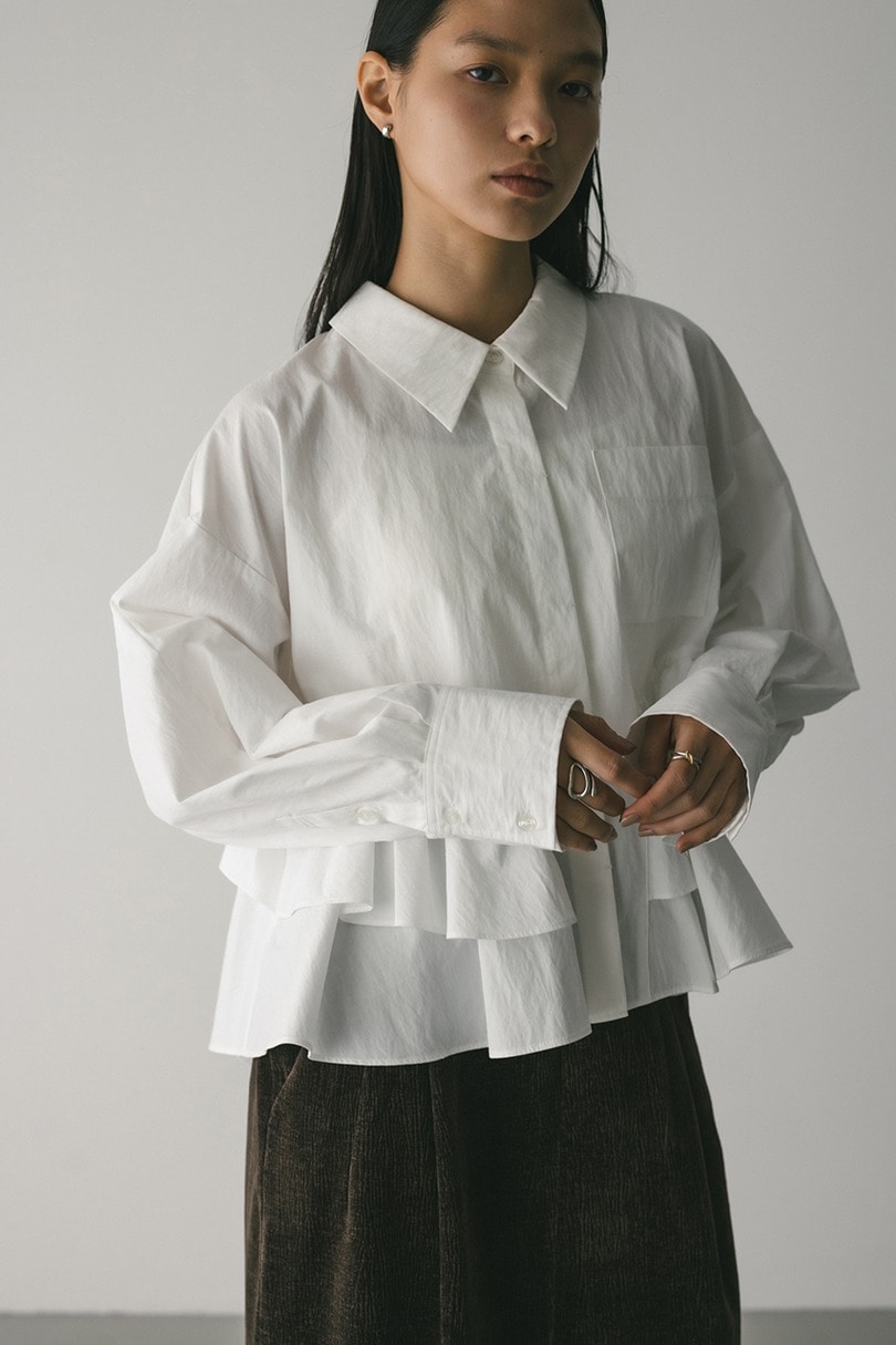 ティアードフリルシャツ 詳細画像 WHT 3