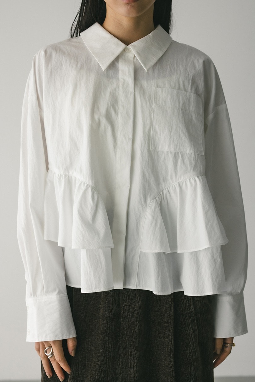 ティアードフリルシャツ 詳細画像 WHT 5