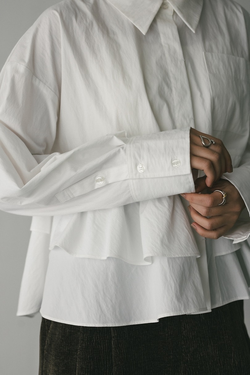 ティアードフリルシャツ 詳細画像 WHT 8