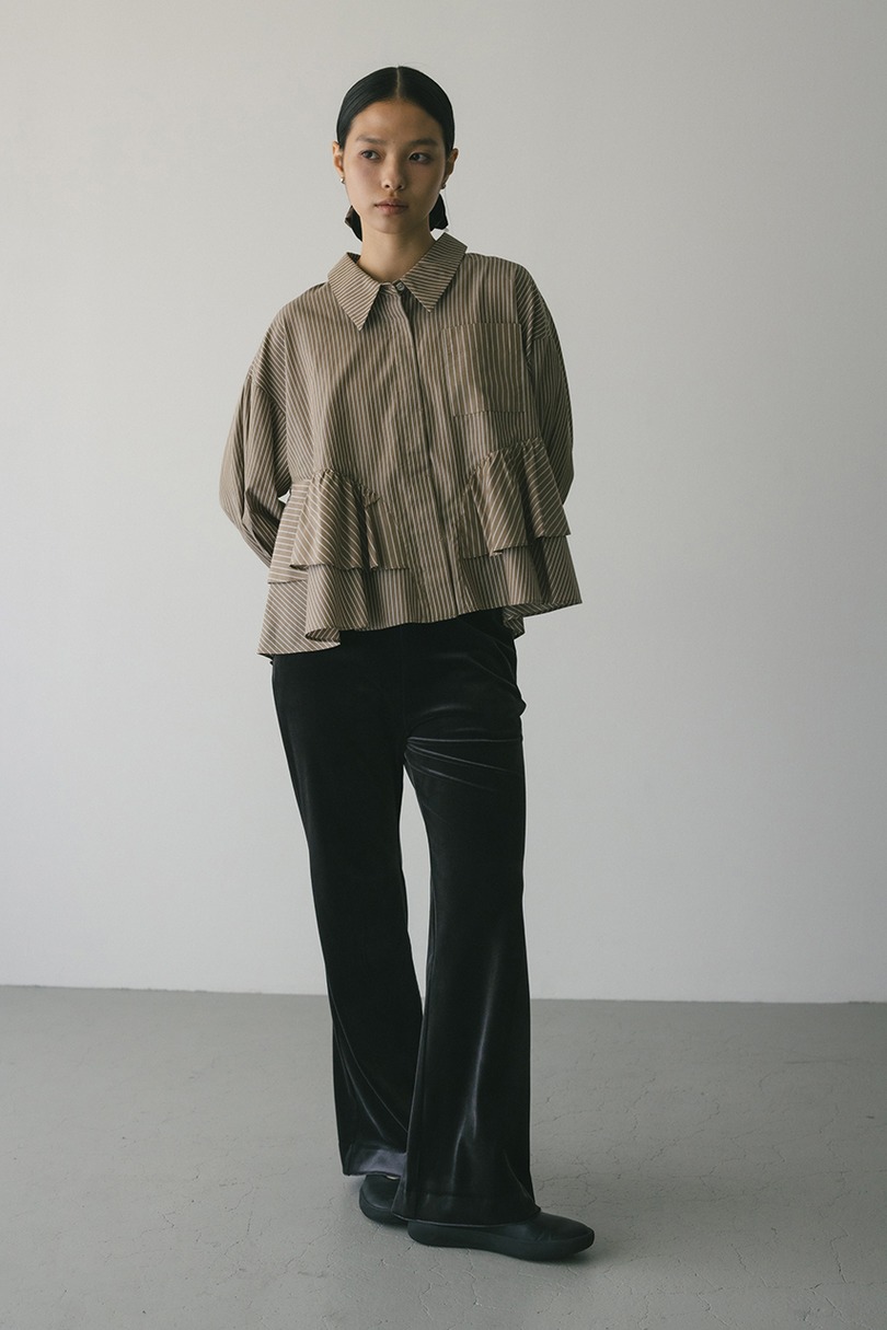 ティアードフリルシャツ 詳細画像 柄BEG 2