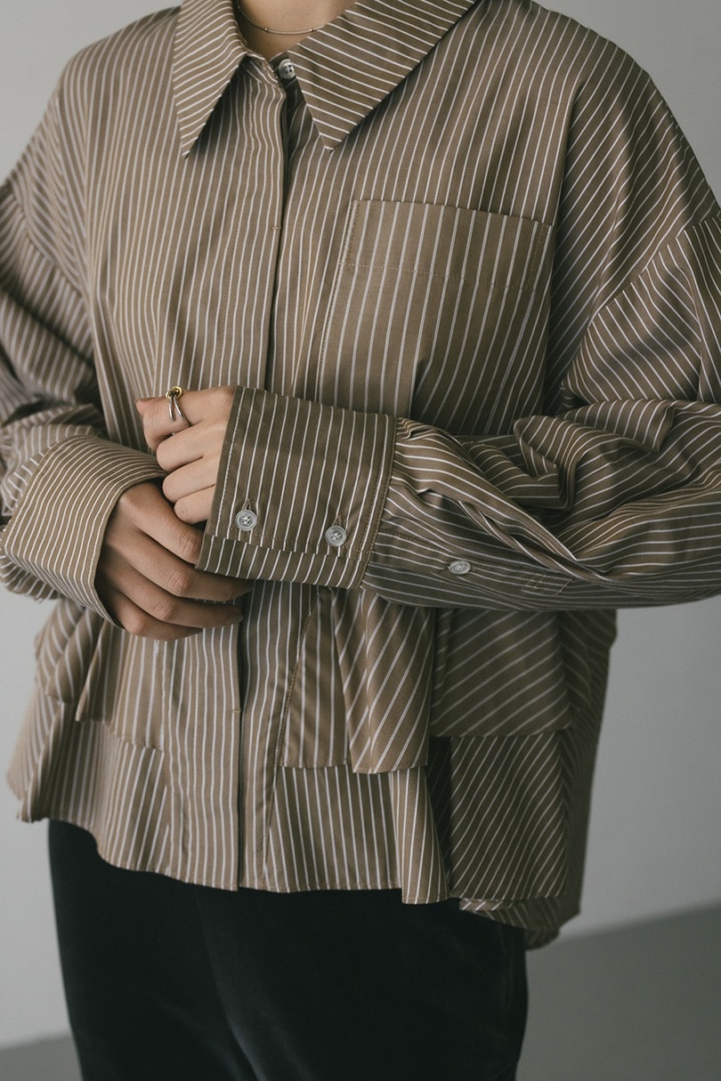 ティアードフリルシャツ 詳細画像 柄BEG 6