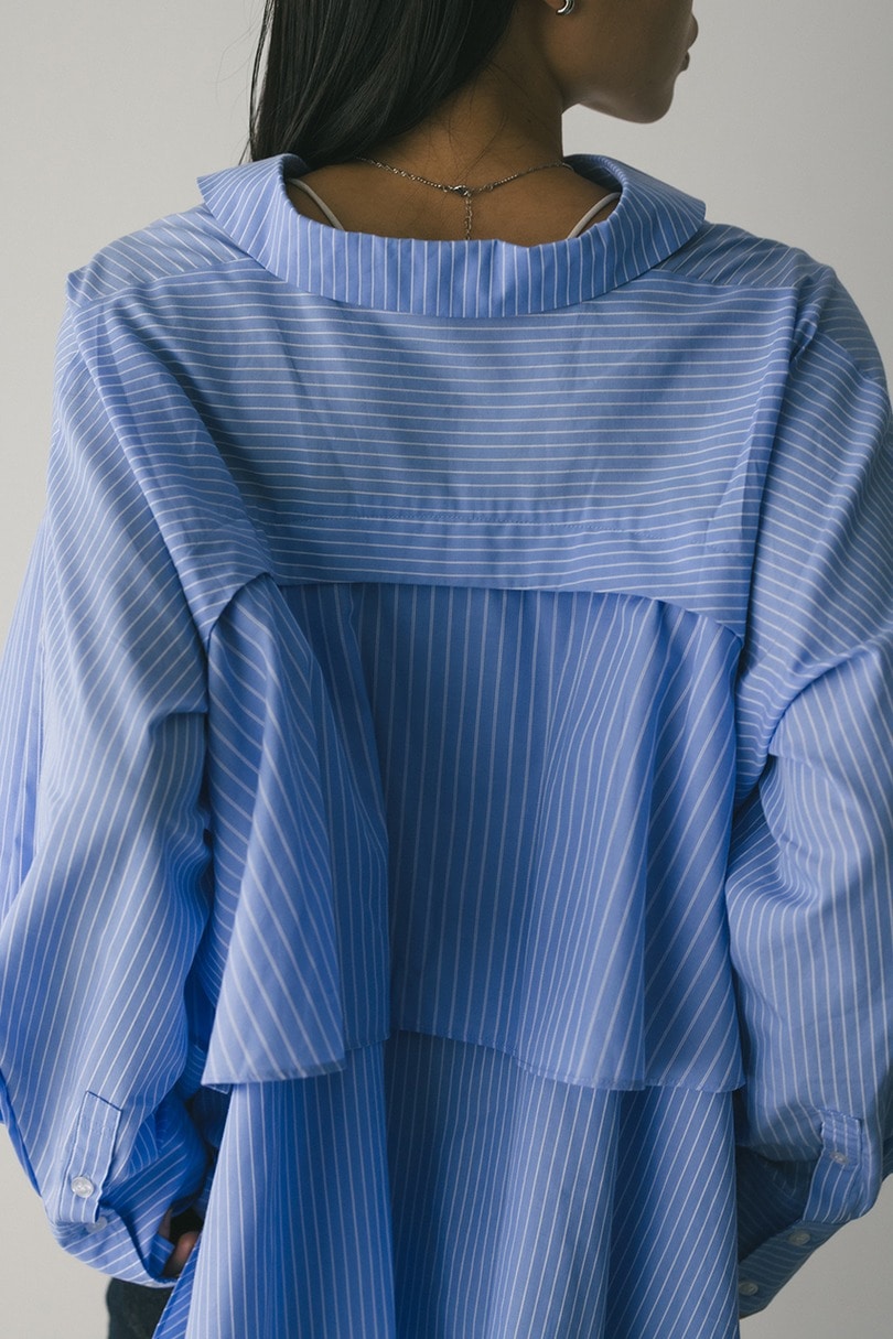 ティアードフリルシャツ 詳細画像 柄BLU 6