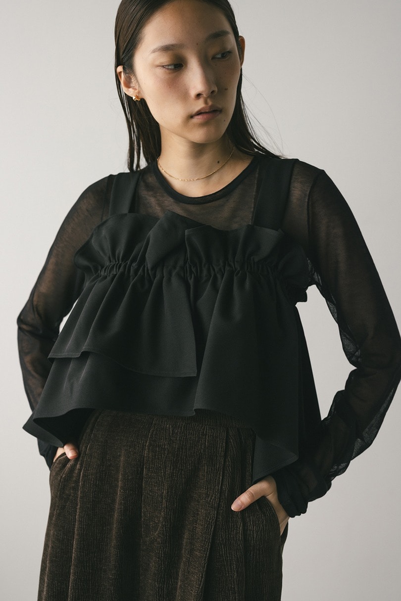 アシンメトリーフリルビスチェ