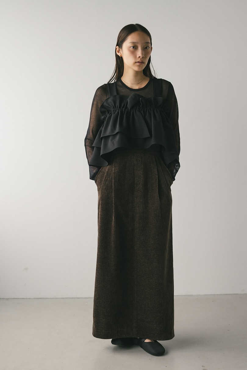 アシンメトリーフリルビスチェ 詳細画像 BLK 2