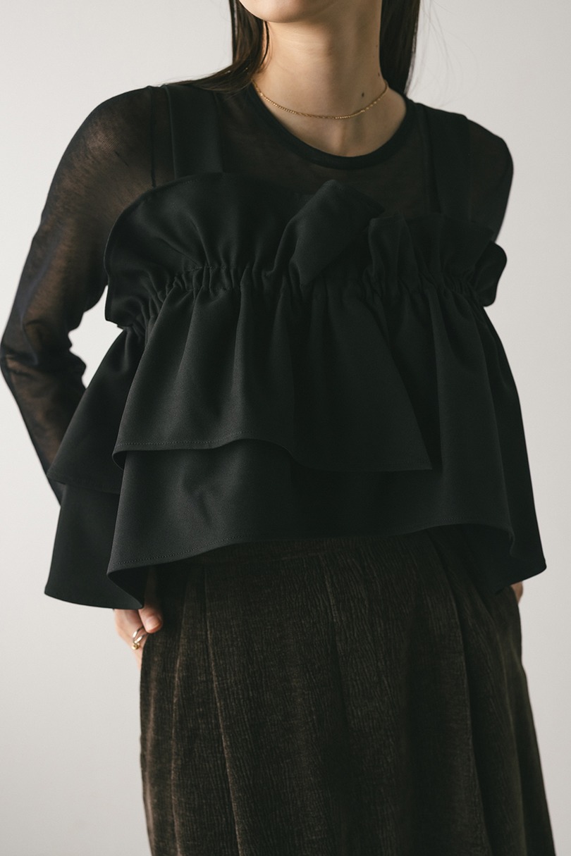 アシンメトリーフリルビスチェ 詳細画像 BLK 3