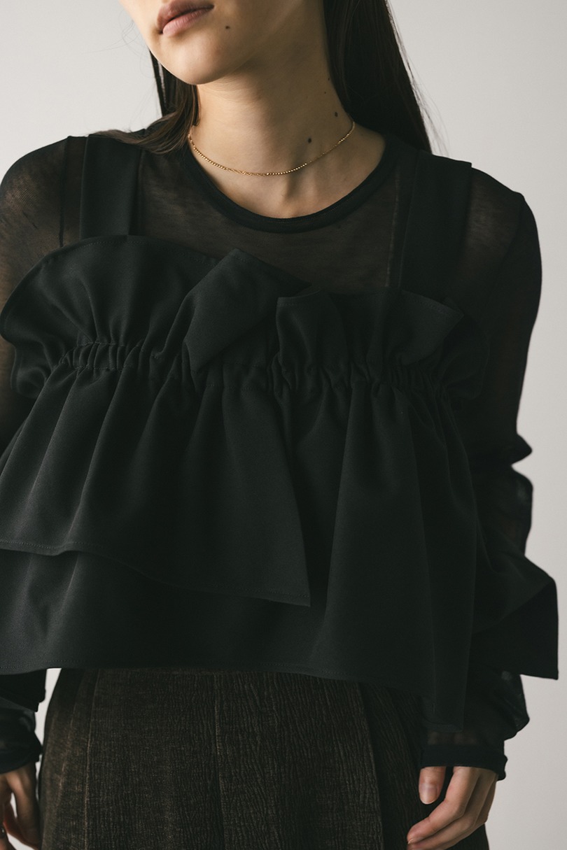 アシンメトリーフリルビスチェ 詳細画像 BLK 4
