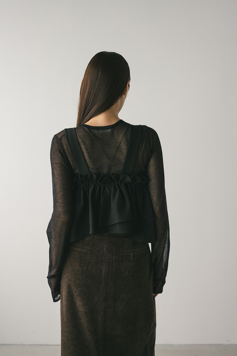 アシンメトリーフリルビスチェ 詳細画像 BLK 5