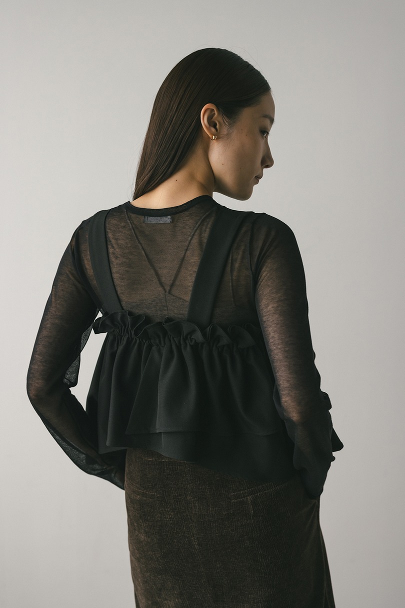 アシンメトリーフリルビスチェ 詳細画像 BLK 6